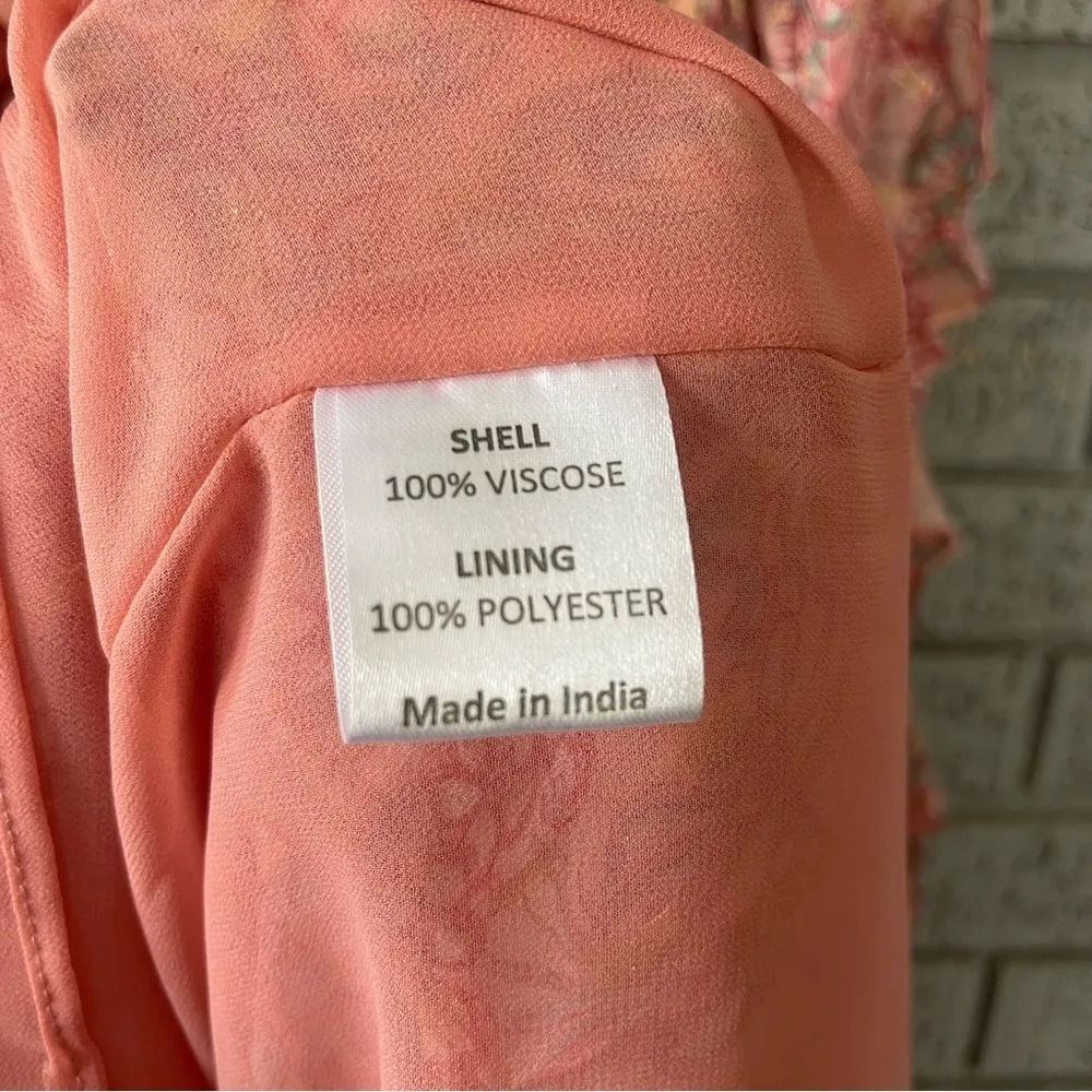 Marea by Liz Joy Cala Rosado Pink Mini Dress Ruffled Size Medium - Image 10