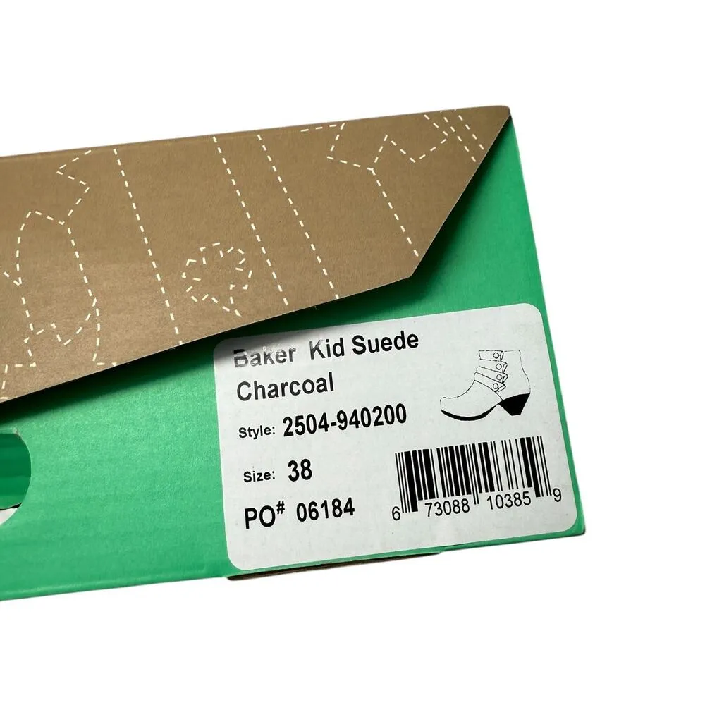 Dansko Baker Kid Suede Charcoal Grey Ankle Booties Boho Artsy Womens 38 US 7.5-8 - Image 8