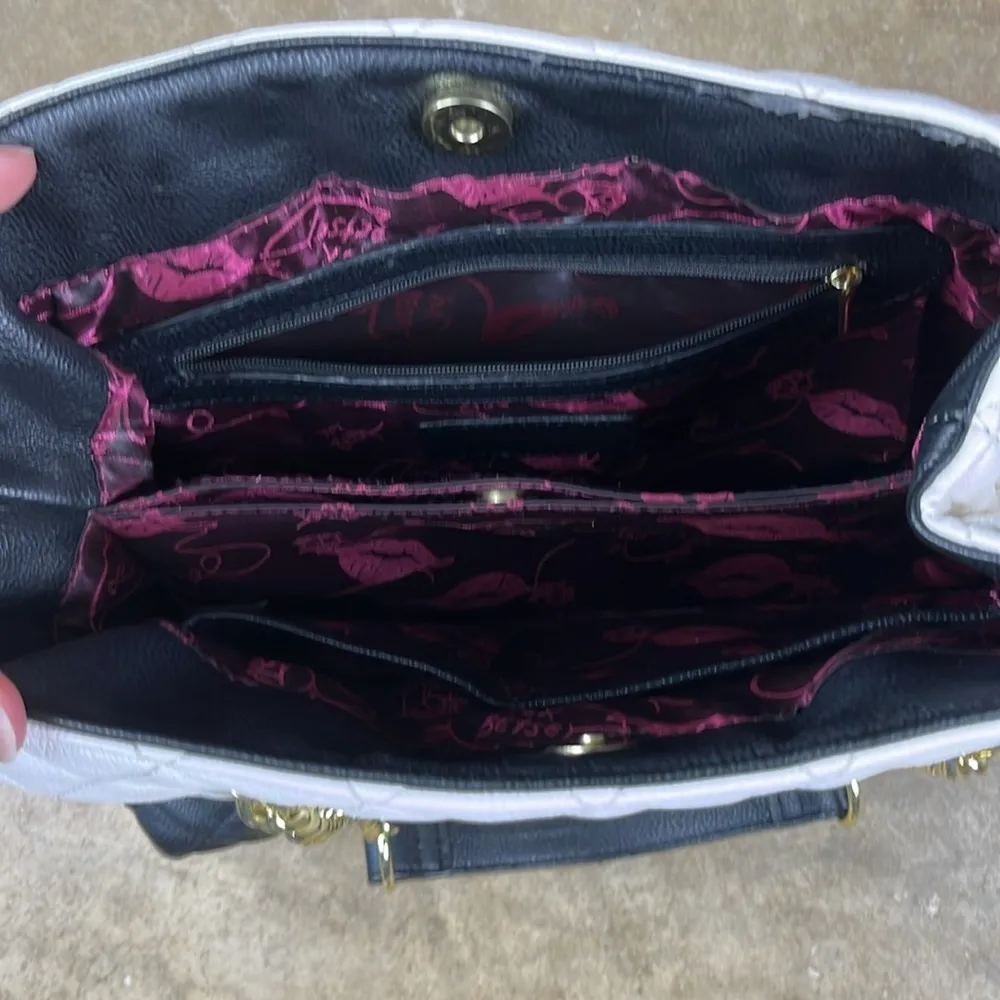 Betsey Johnson Quilted Purse with Gold hardware - Image 11