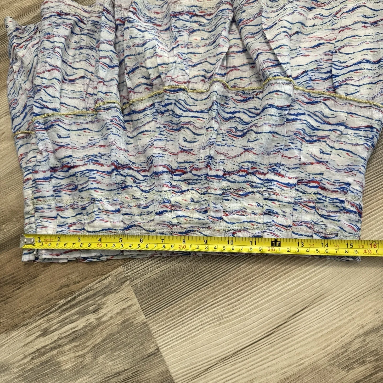 Free People Red White Blue Crinkle Mini Skirt Taylor Swift Style Size 4 (S/M) - Image 5