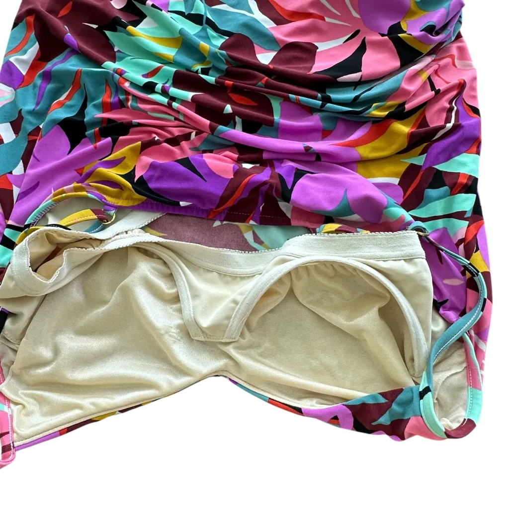 Magicsuit Swimwear Palm Springs Mallory Halter Soft Cup Tankini Size 12 Pink - Image 5