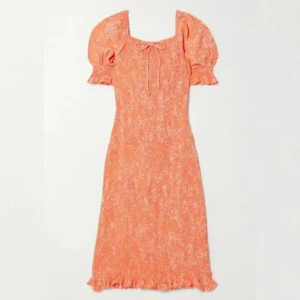 FAITHFULL THE BRAND Fae Shirred Floral-print Crepe Dress Size Small NWT - Image 2