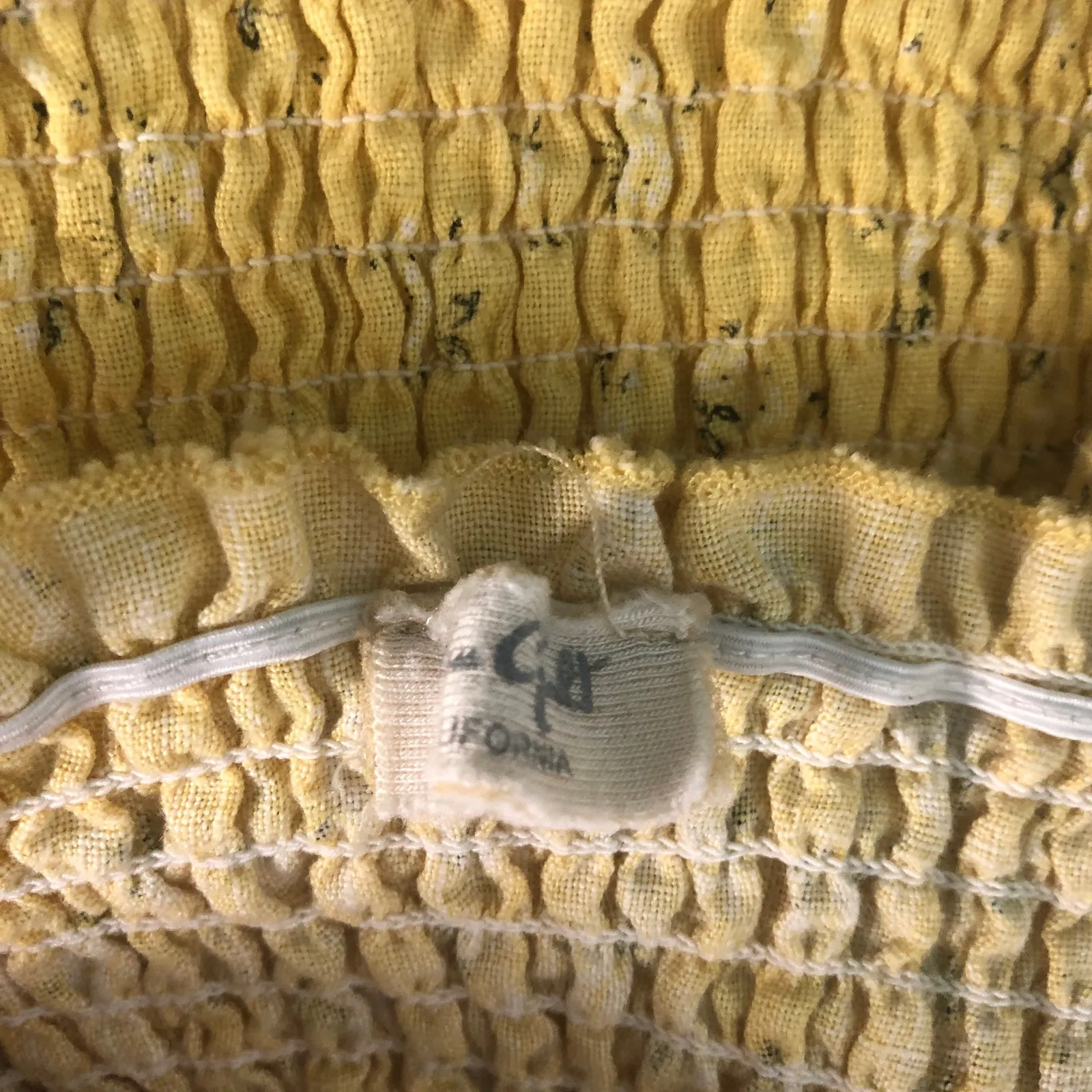 J. Galt Speckled Yellow Smocked Top Size One Size - Image 2
