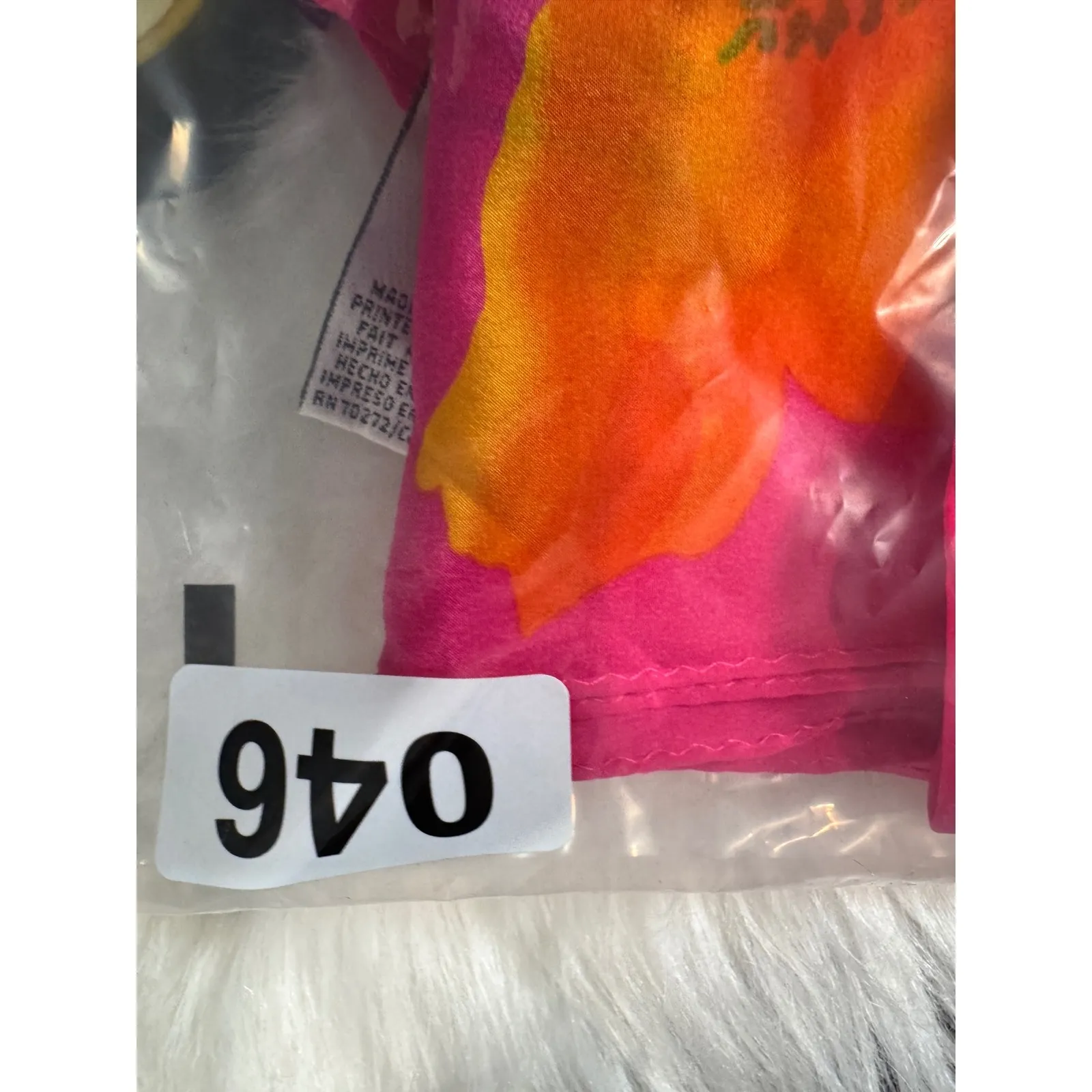 Vintage Liz Claiborne Silk Scarf Floral Pink‎ Orange Blue Lightweight - Image 7