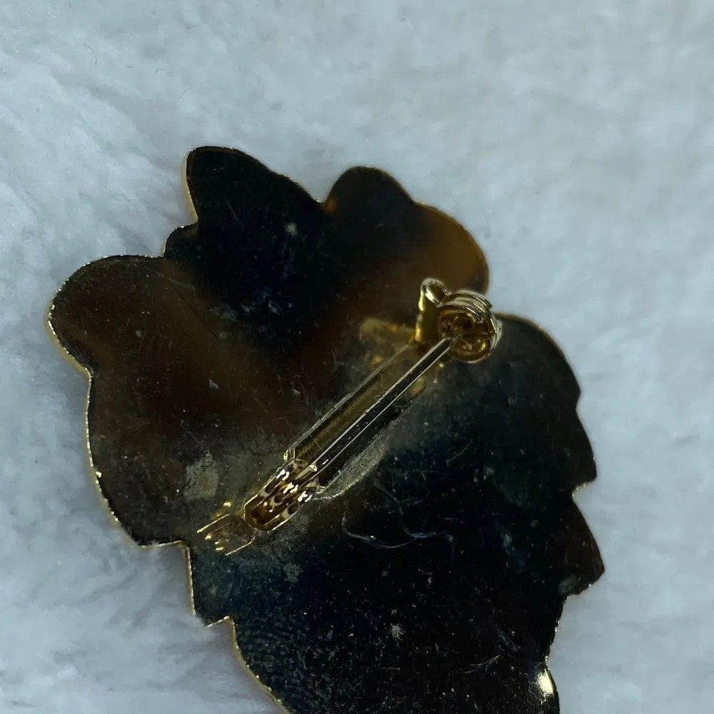 Christmas Holiday Enamel Pin Brooch Joy Candle Holly Bow Vintage - Image 9