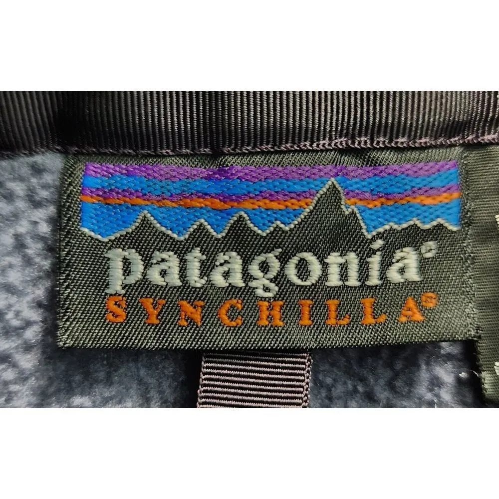Patagonia Synchilla‎ Classic Fleece Vest Full Zip Navy Blue medium - Image 3