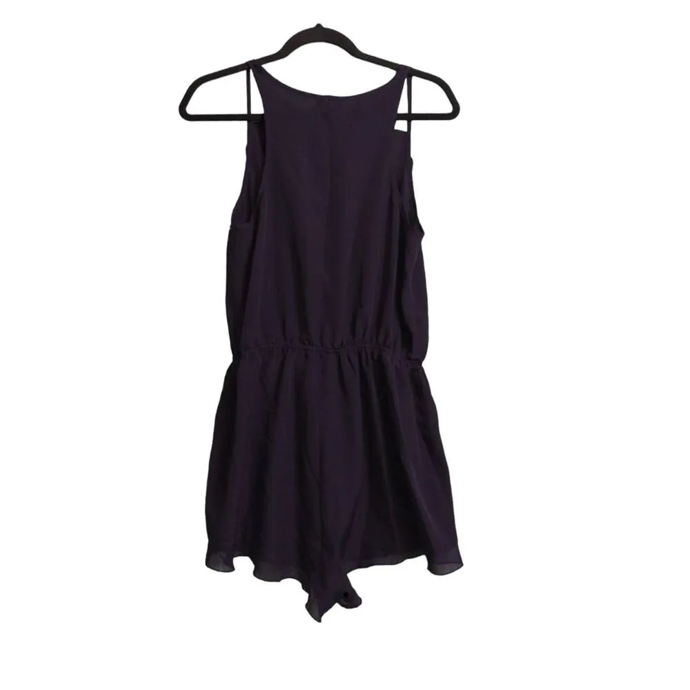 E By Eloise Womens Romper Playsuit Purple Ruffles Sleeveless Anthropologie M Size M - Image 5