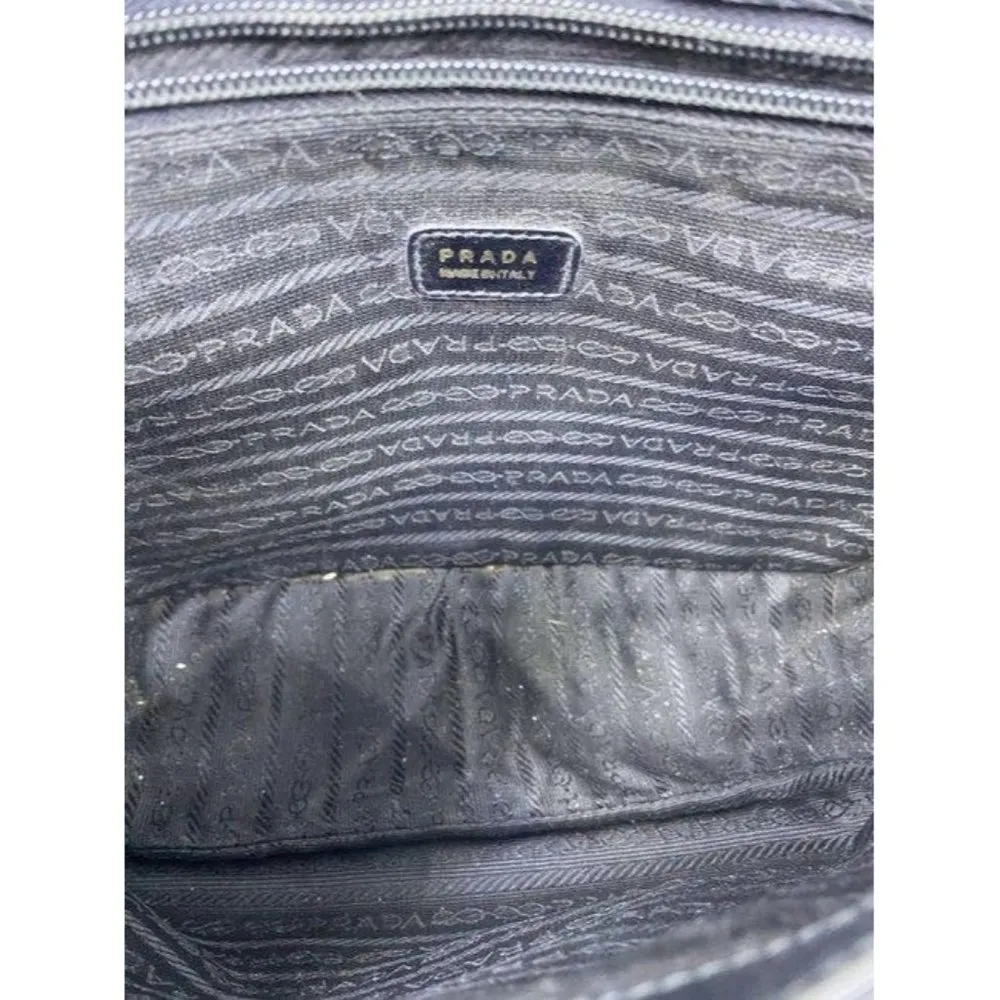 prada vintage black leather cross body bag - Image 12