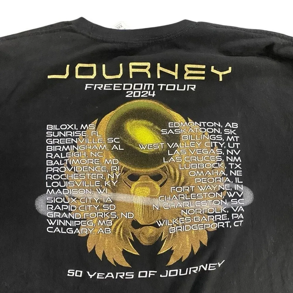 Tulex Journey 50th Anniversary short sleeve tshirt XXL Black concert Freedom tou - Image 2