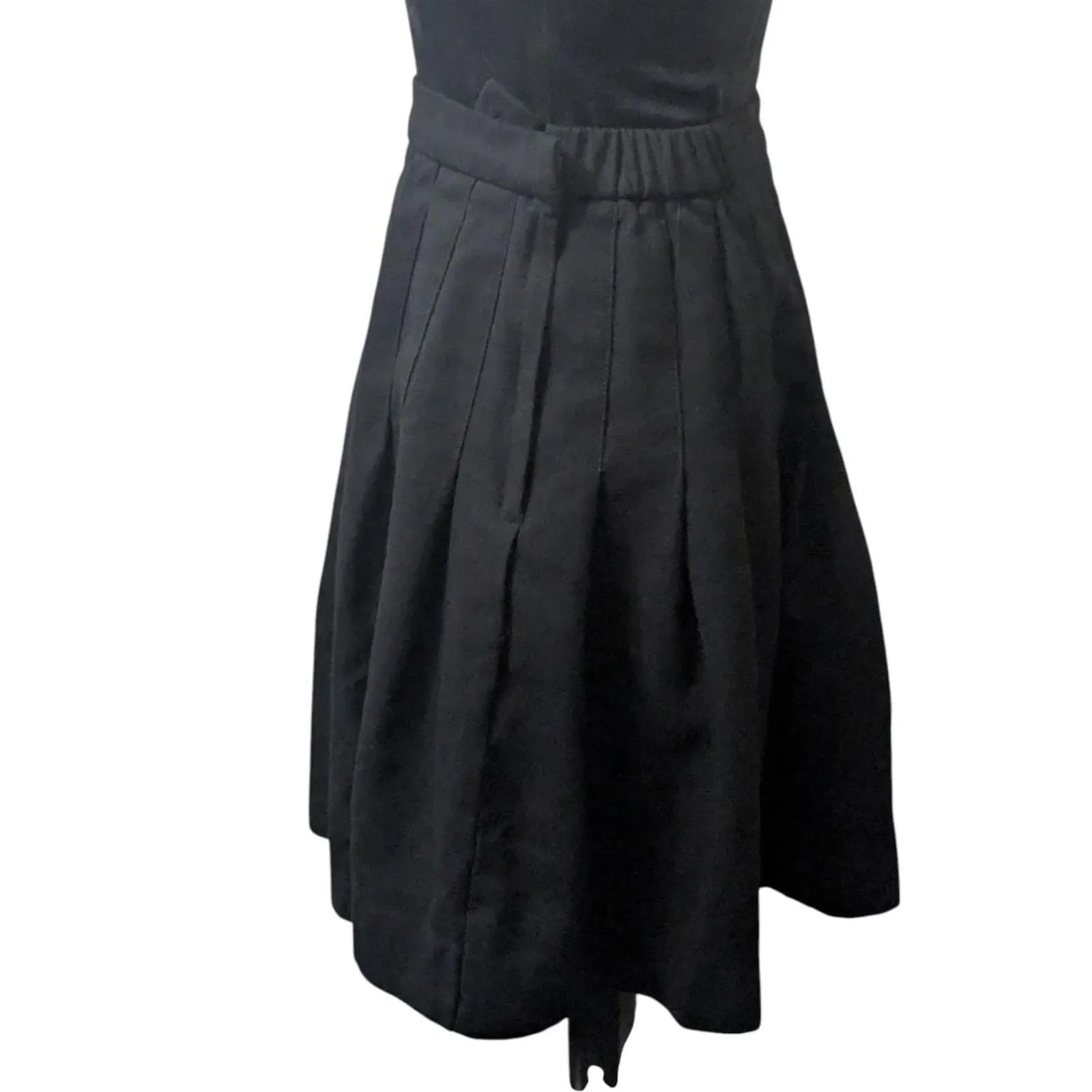 Vintage Talbots Petites 6 Black 100% Pure  Wool Pleated Skirt Classic Academia - Image 2