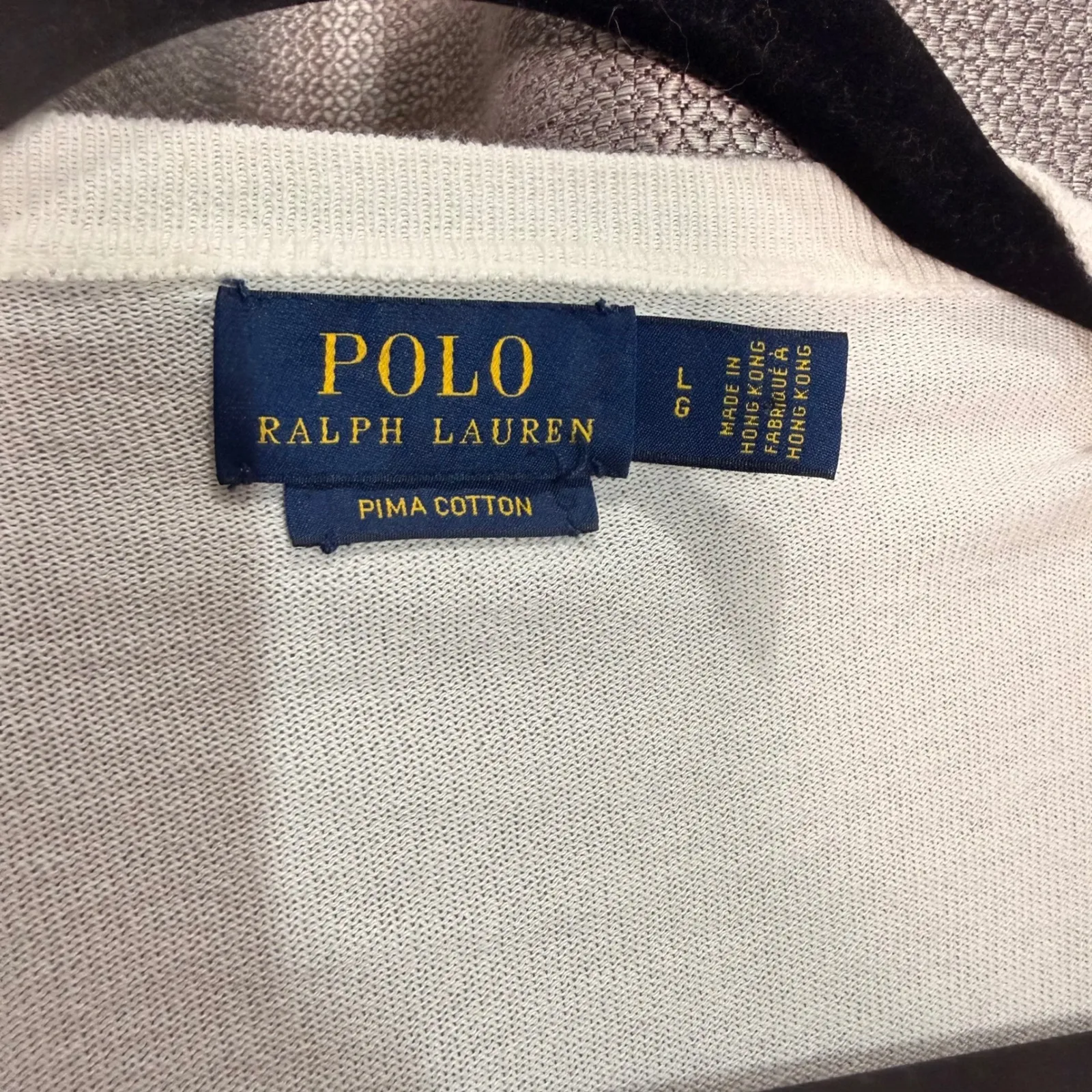 Polo Ralph Lauren Womens Cream Pima Cotton Cardigan Sweater Natural Size Large - Image 5