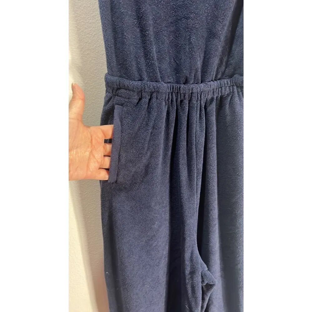 OFFLINE By Aerie Summer Lights Terry Jumpsuit Navy Blue Size Smal - Image 4