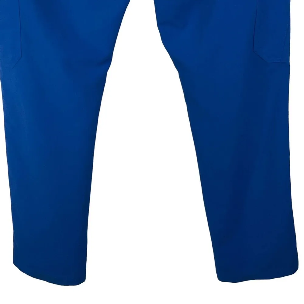 Figs Technical Collection Large Scrubs Pants Elastic Waist Pockets Straight Blue - Image 7
