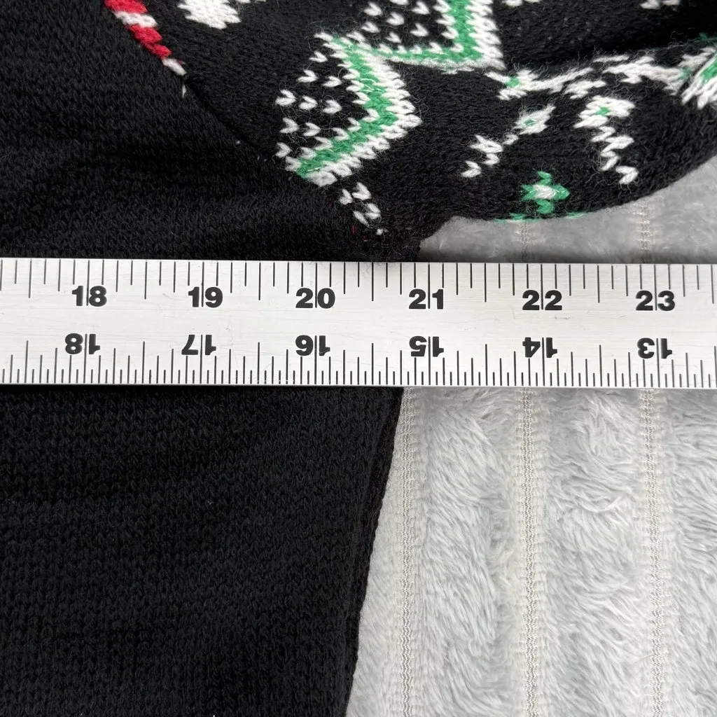 Joyland Christmas Sweater Womens XL 3D Ornaments Santa Tinsel Sequins Tree Bows Black - Image 7