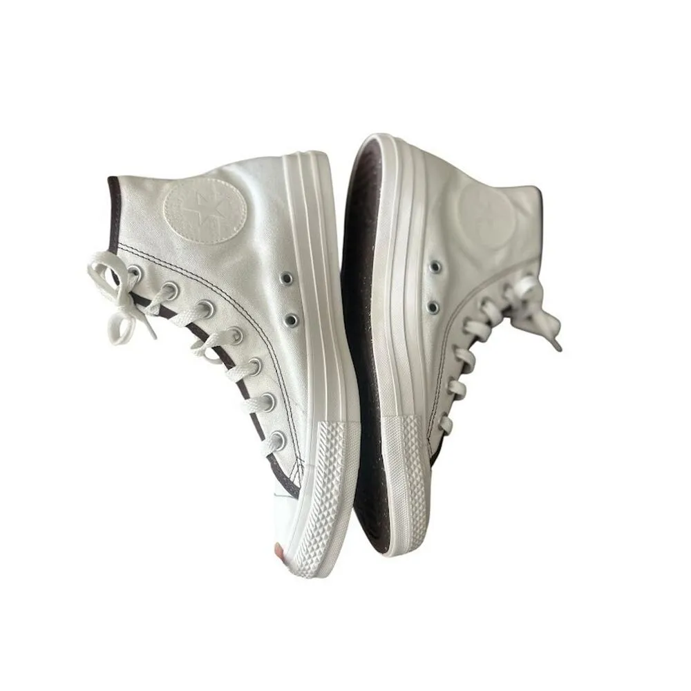 Converse By You High Top Shoe Sneaker Womens 7.5 White Brown Wellness Club - Image 12