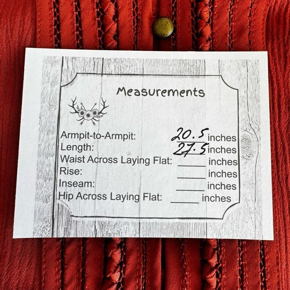 Anthropologie Daniel Rainn Rust Orange Long Sleeves V-Neck  Sz L #2383 - Image 12