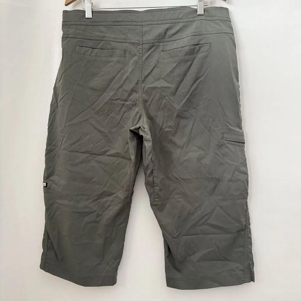 Prana Womens Pants 12 Green Breathe Crop Capri Hiking Outdoor Light Gorpcore - Image 2