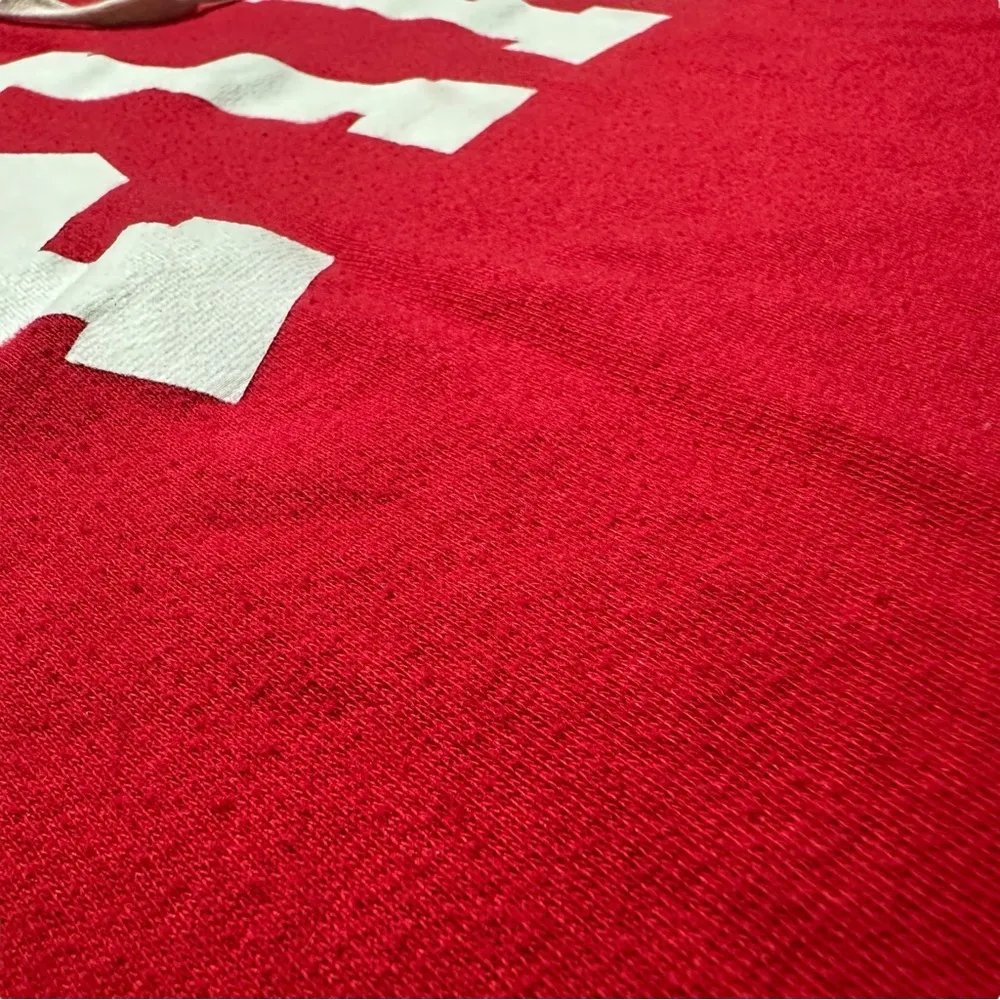 VS PINK Red Graphic Spell Out Funnel Hoodie Sweatshirt Crop Top Cropped … - Image 8