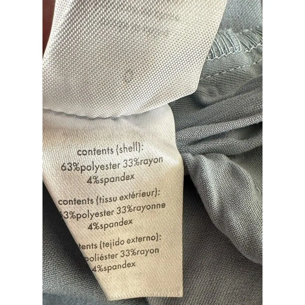 New WeWoreWhat Women's Blue Storm Relaxed Wide Leg Suiting Twill Trouser Pants 0 - Image 7