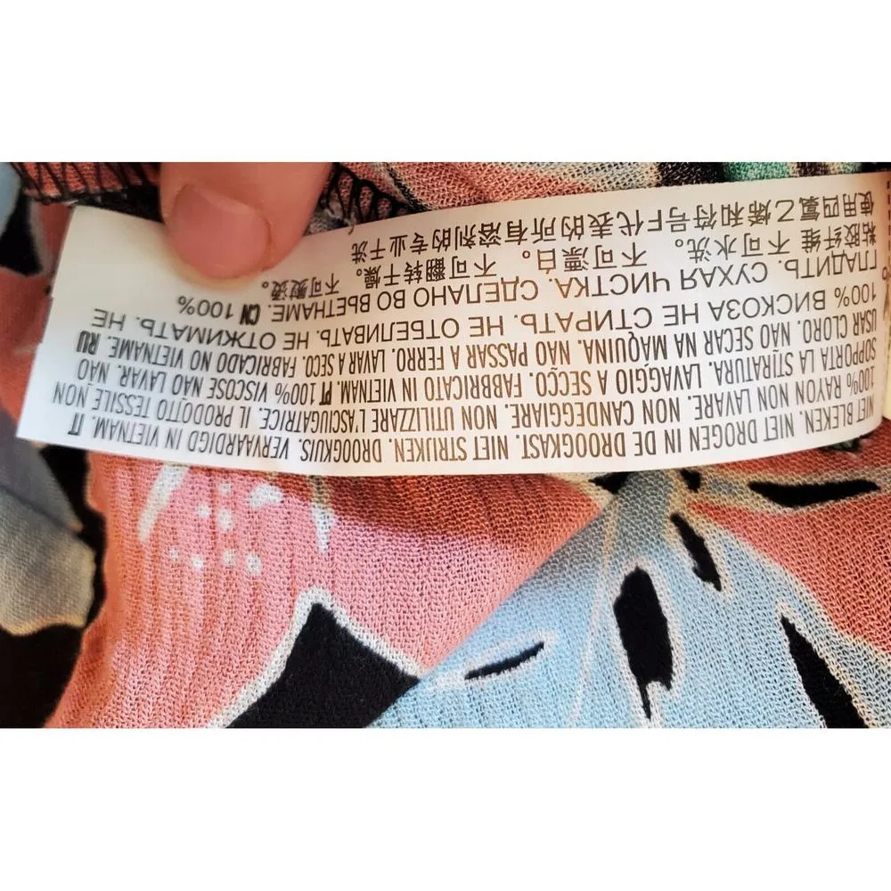 FOREVER 21 Women Multicolor Floral Spaghetti Strap Open Back Jumpsuit Size Large - Image 11