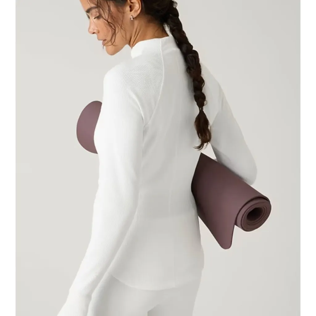 Athleta Salutation Jacket Bright White Ribbed Plus Size 2X - Image 3