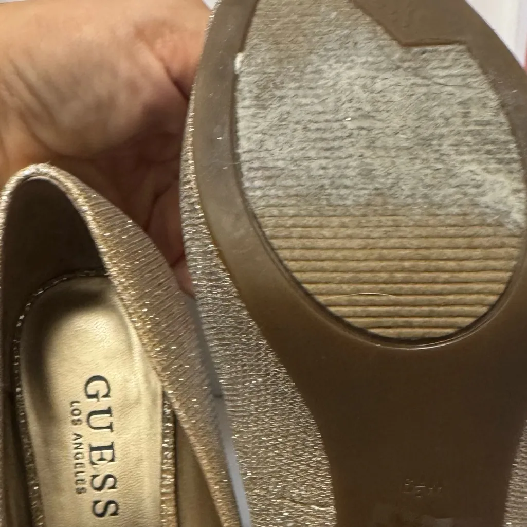 Guess Gold Strappy Stiletto Heels - Image 10