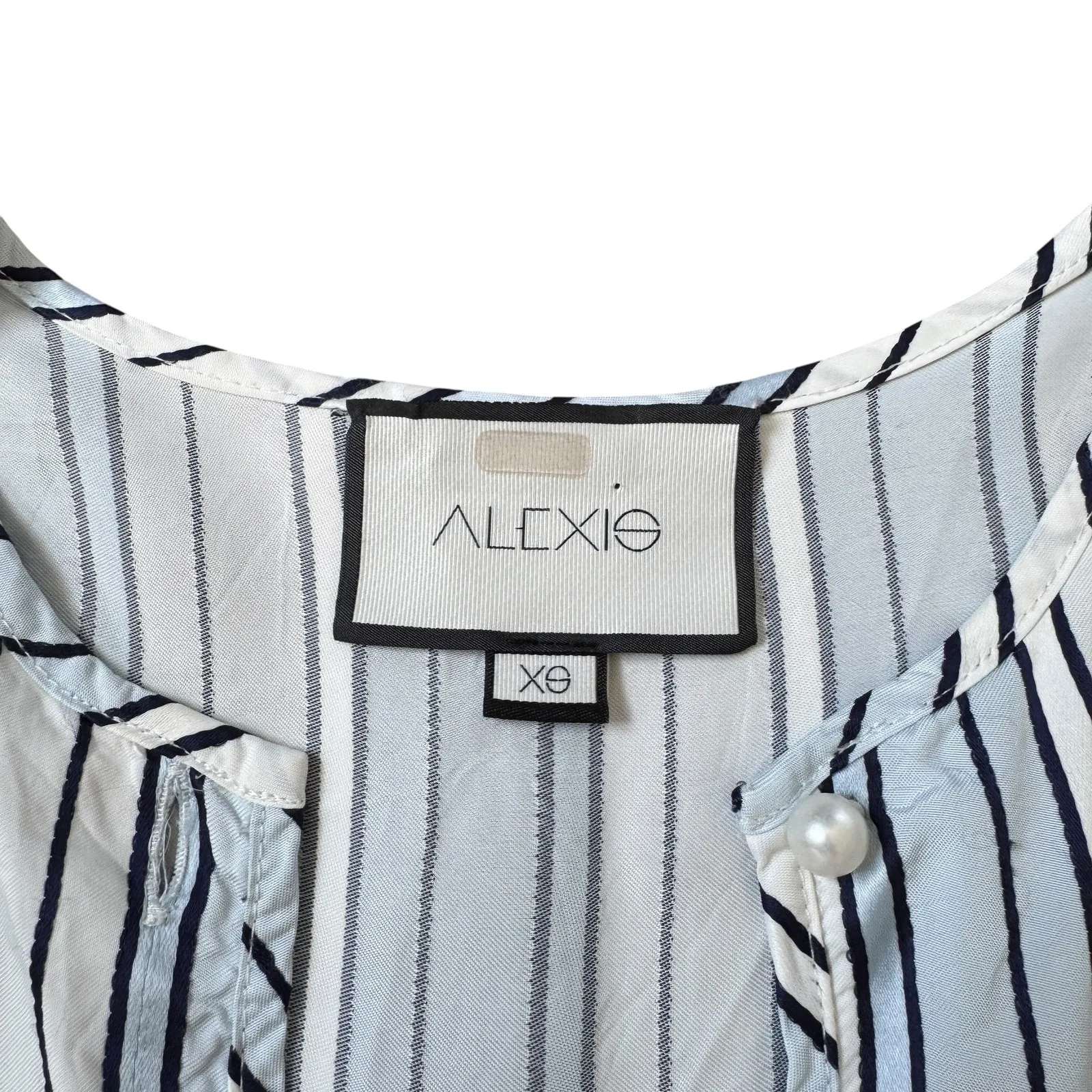 Alexis Blue White Stripe Dress - Image 5