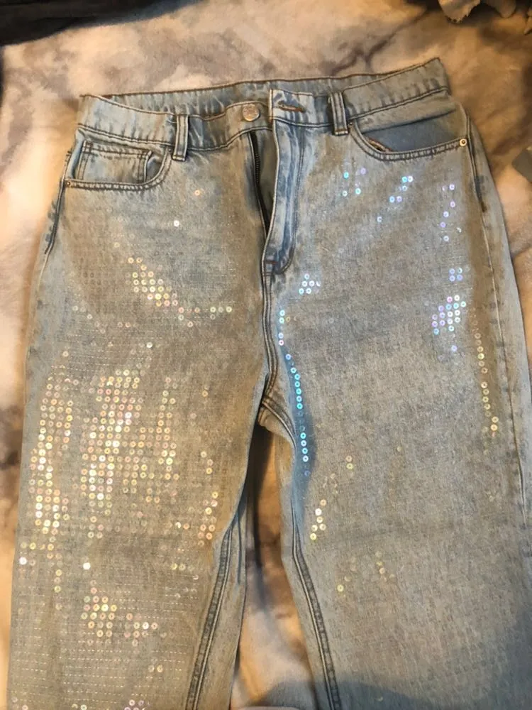 BDG UO Stellar Sequin Mom Jeans  - Image 4