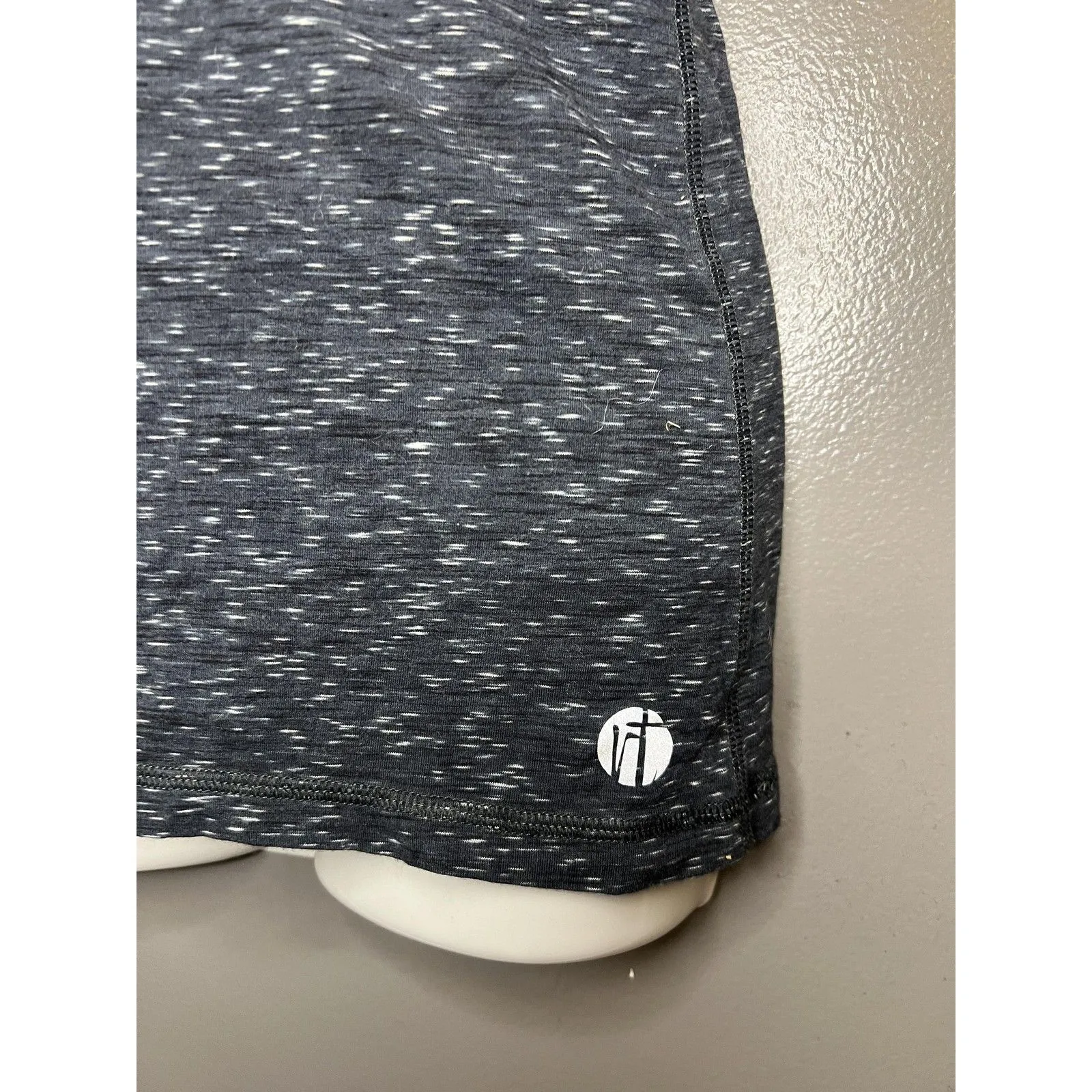 RawThreads Athletics Tank Top Womens Small Black Racerback Running Bamboo Gray - Image 2