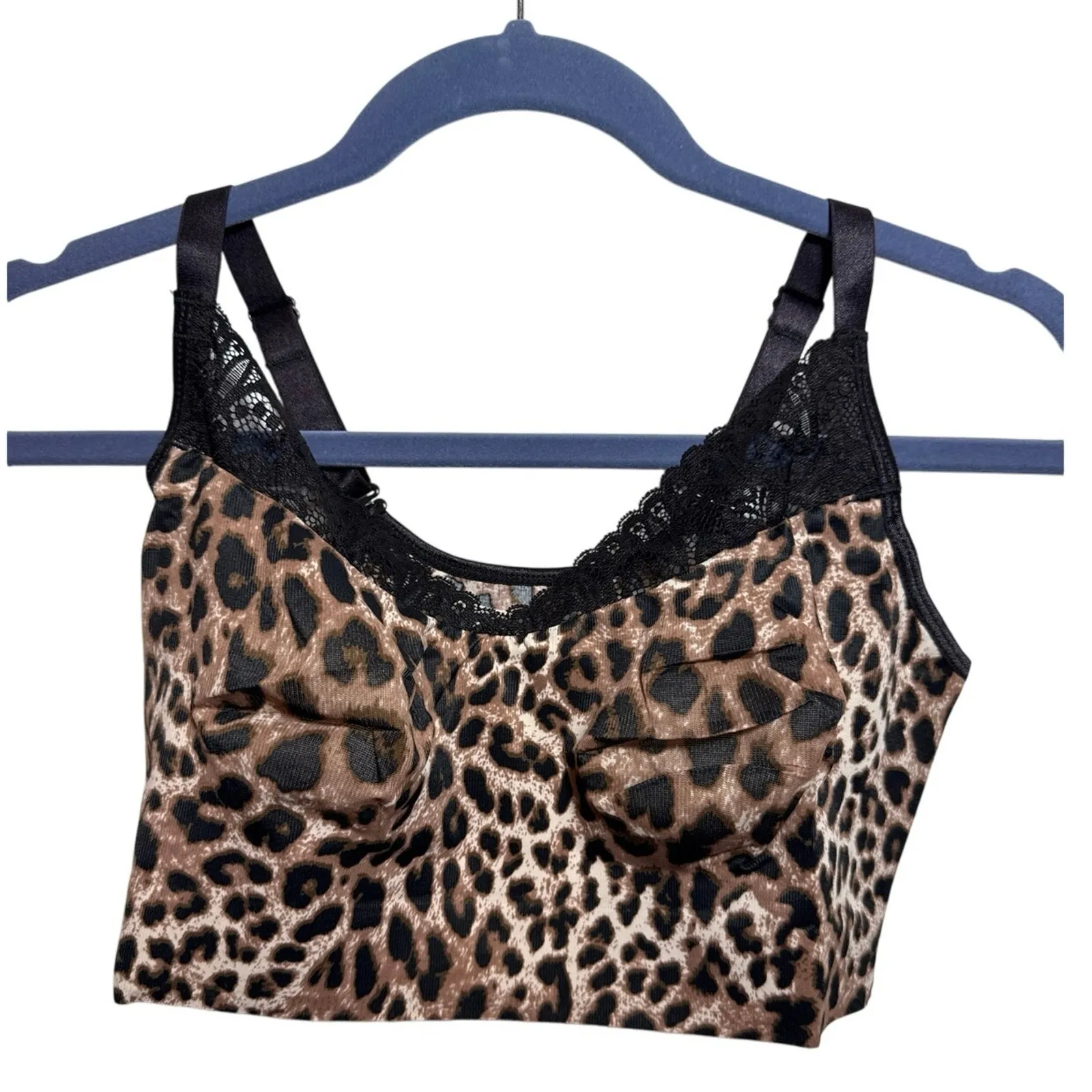 Brand New Ruby Ribbon Women's Size 34 Restyle Demi Bra Leopard Print Tan - Image 2