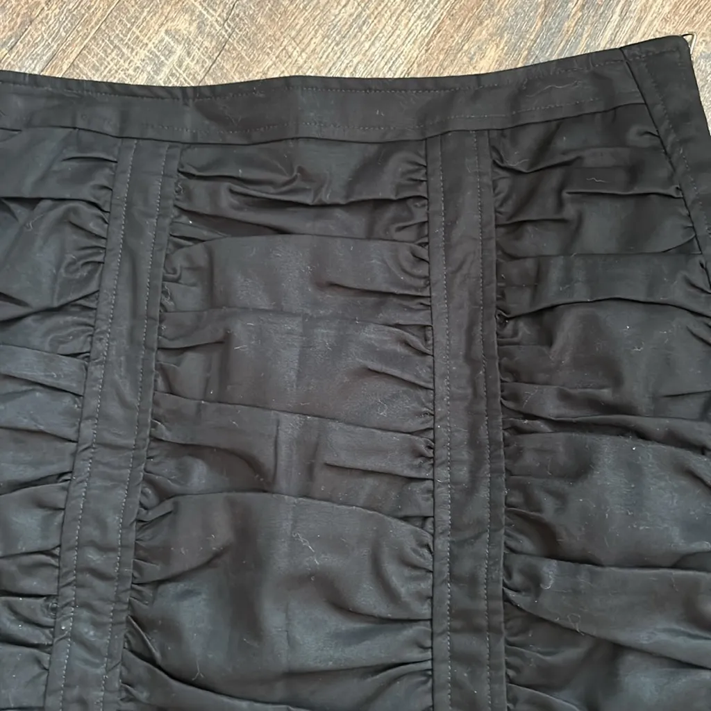 Nanette Lepore Ghost Ship Black Pencil Skirt Size 4 Zipper Details Sexy‎ Bodycon - Image 2