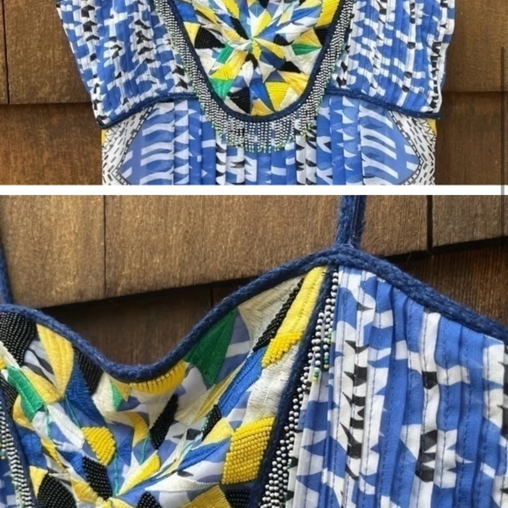 Anthropologie Ranna Gill Sunburst Beaded Bohemian Maxi Dress Size Medium NWT - Image 2