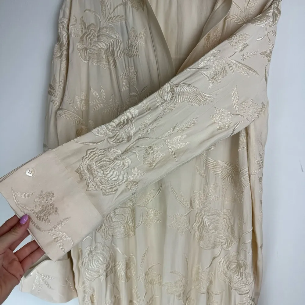 NWT Zara Macrame Fringe Embroidered Midi Dress Sz XS/S Limited Edition Blogger - Image 8