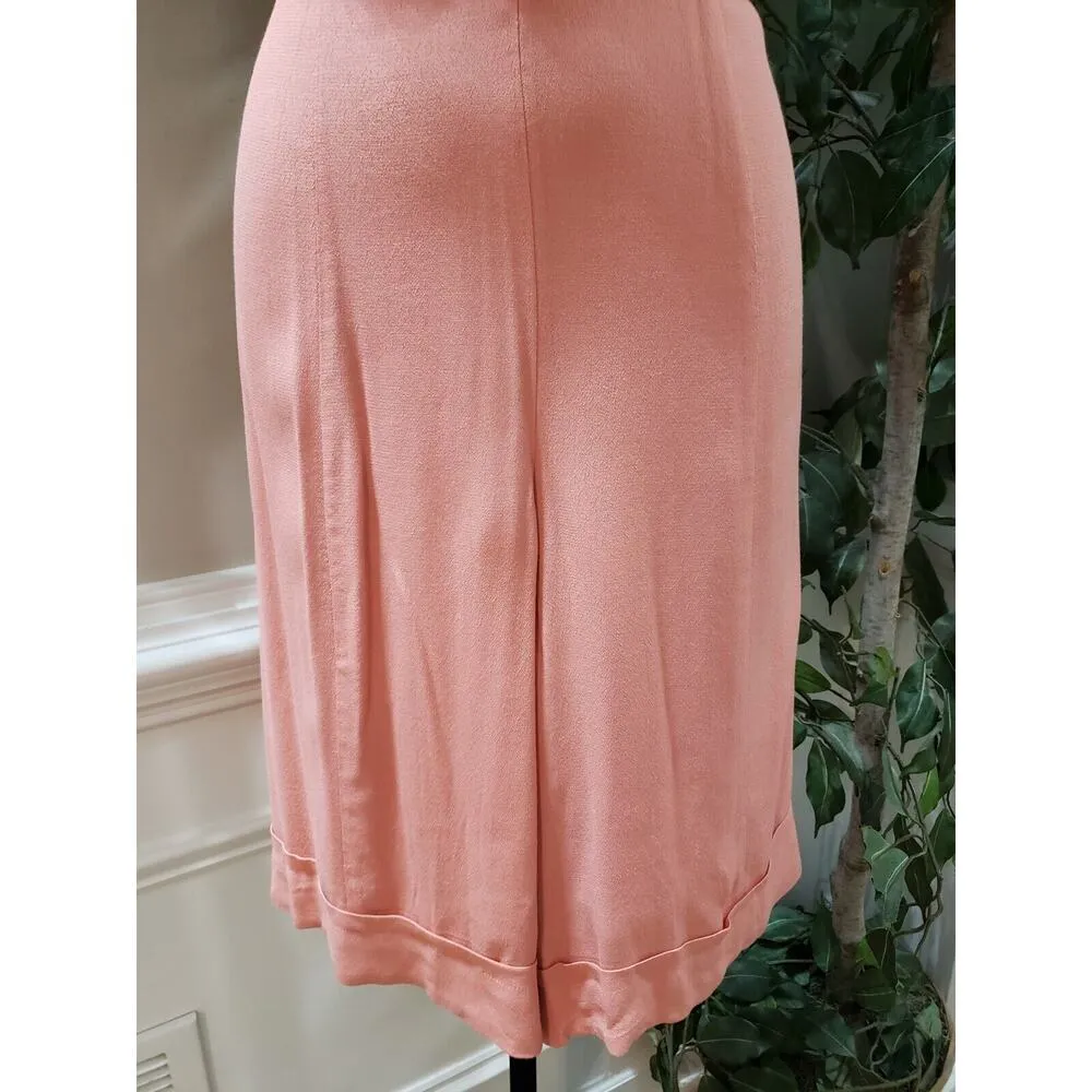 A Loves A Womens Pink Backless Ruched Wide Strap Lace Up V Neck Jumpsuit Size XS - Image 4