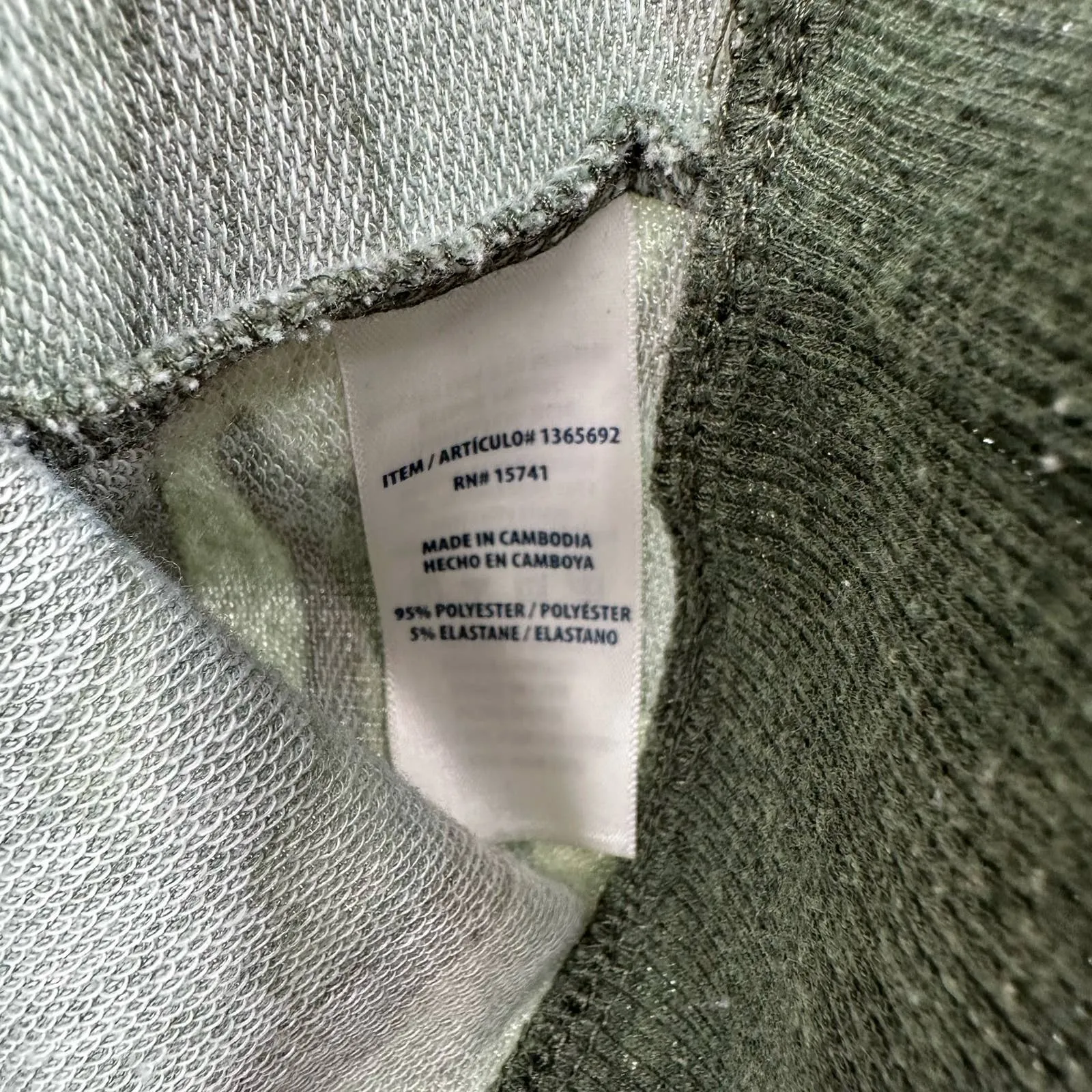 Splendid size small green‎ camo camouflage print pullover crew neck sweatshirt - Image 4