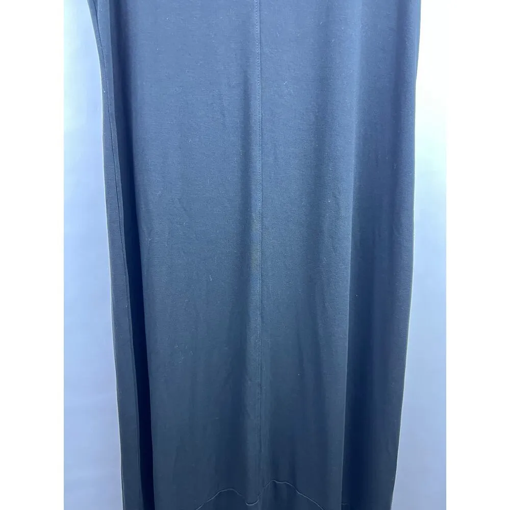 J. Jill Wearever Black Maxi Dress Rayon Spandex Sleeveless Travel Minimalist - Image 8