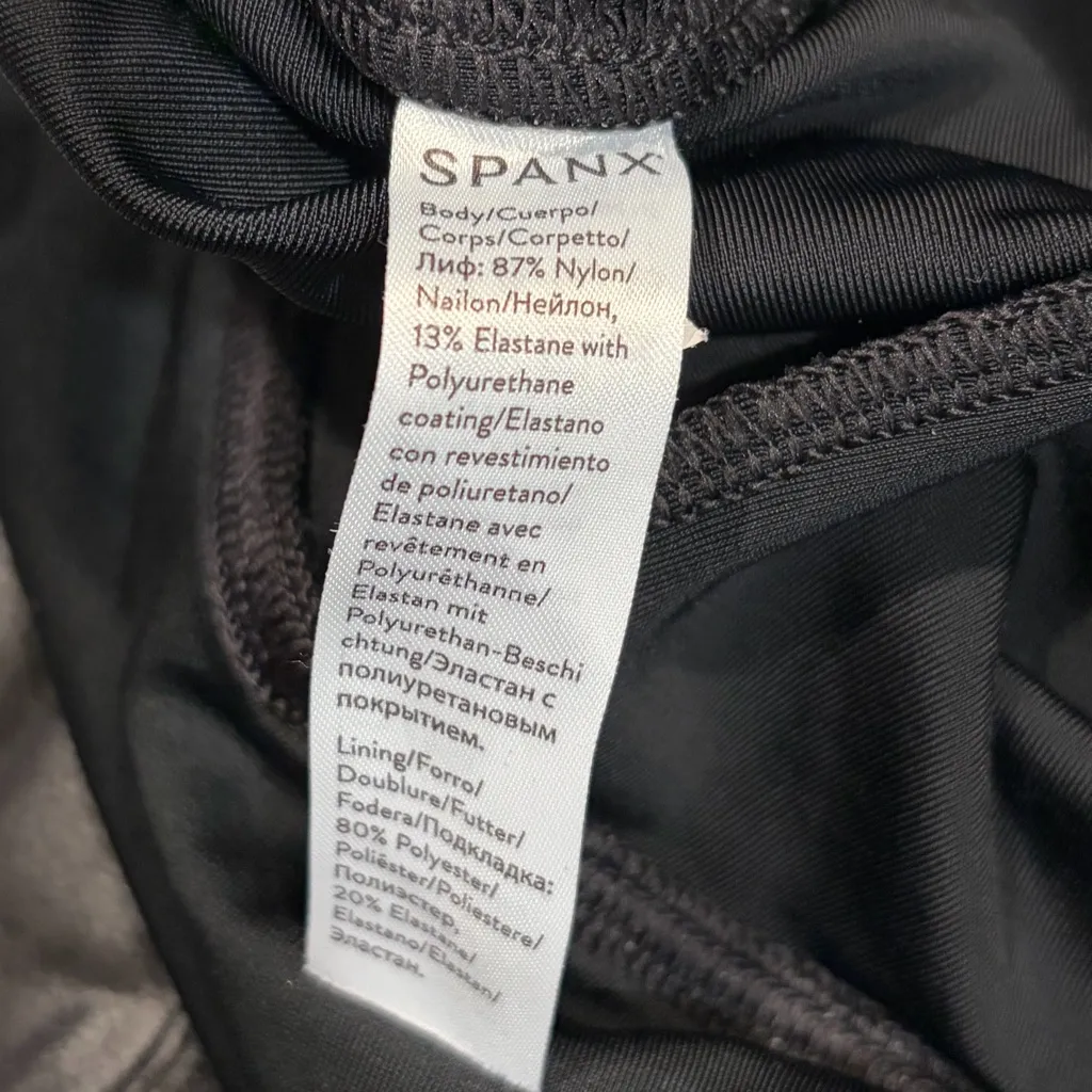 Spanx Black Faux Leather Leggings Tights Pants size Medium - Image 8