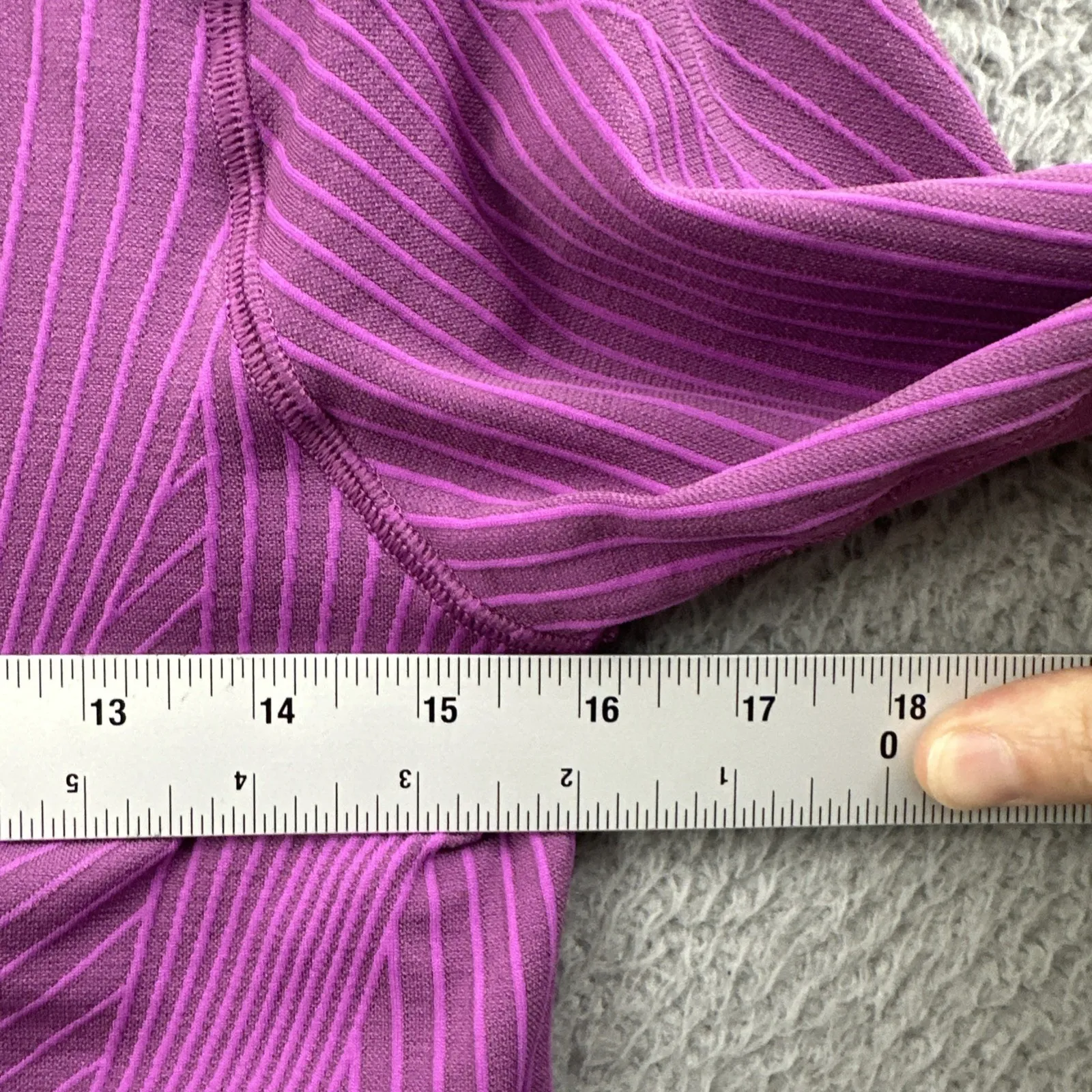 Lululemon Ebb to Street Long Sleeve Shirt Rib Map Vivid Plum Athletic Women's 12 - Image 5
