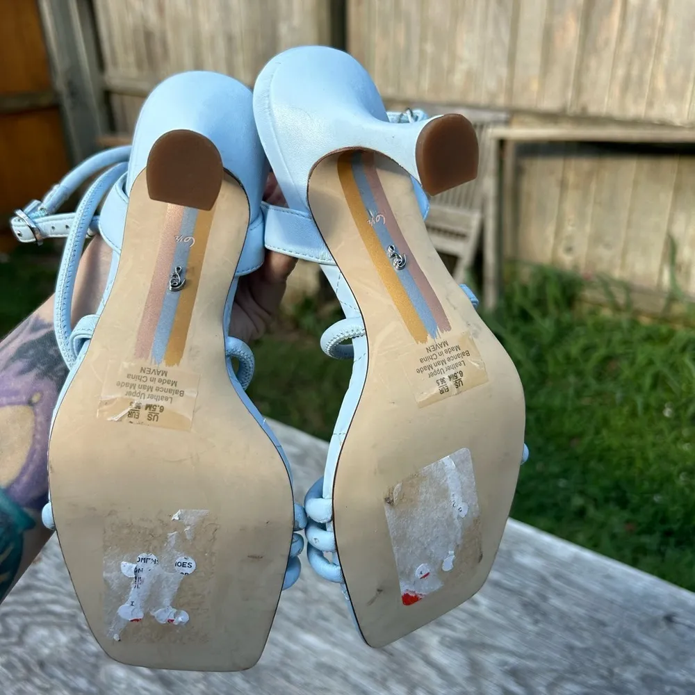 SAM EDELMAN Women's Maven Strappy Leather‎ Sandals Blue size 6.5 - Image 7