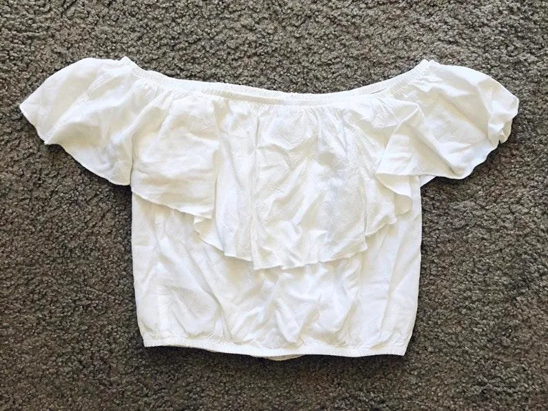 White Off The Shoulder Top - Image 3