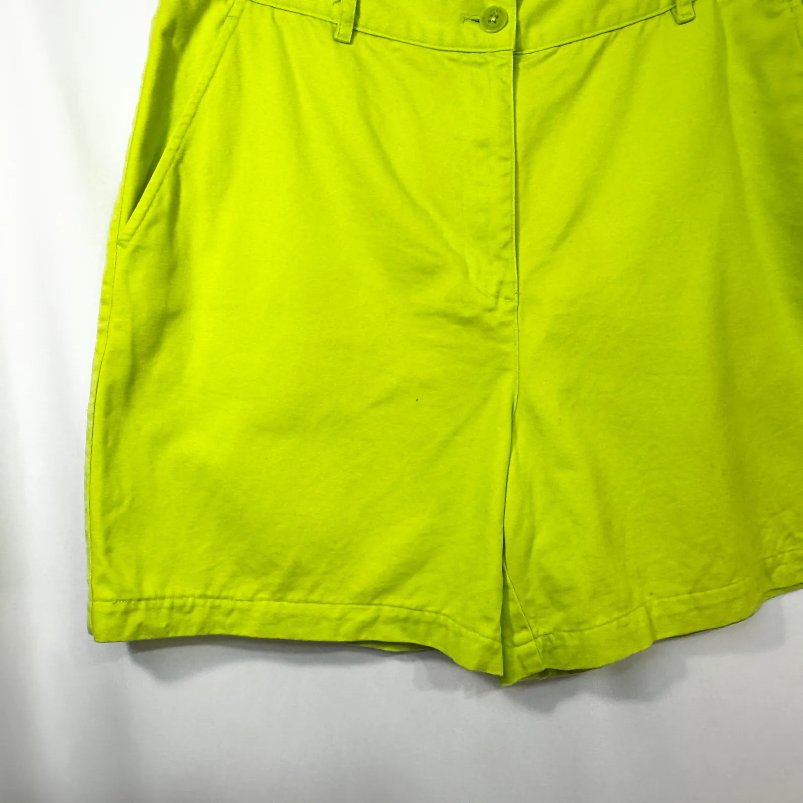 Lauren Ralph Lauren Sz 14 Shorts Bright Green High Rise Y2K‎ VTG Preppy Golf 194 - Image 6