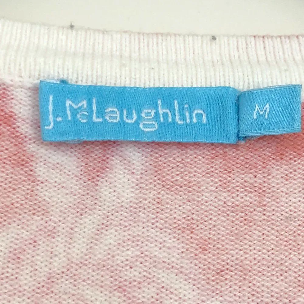 J.McLaughlin Lightweight Pullover Sweater Size M Melanie Pink Orange Coral - Image 4