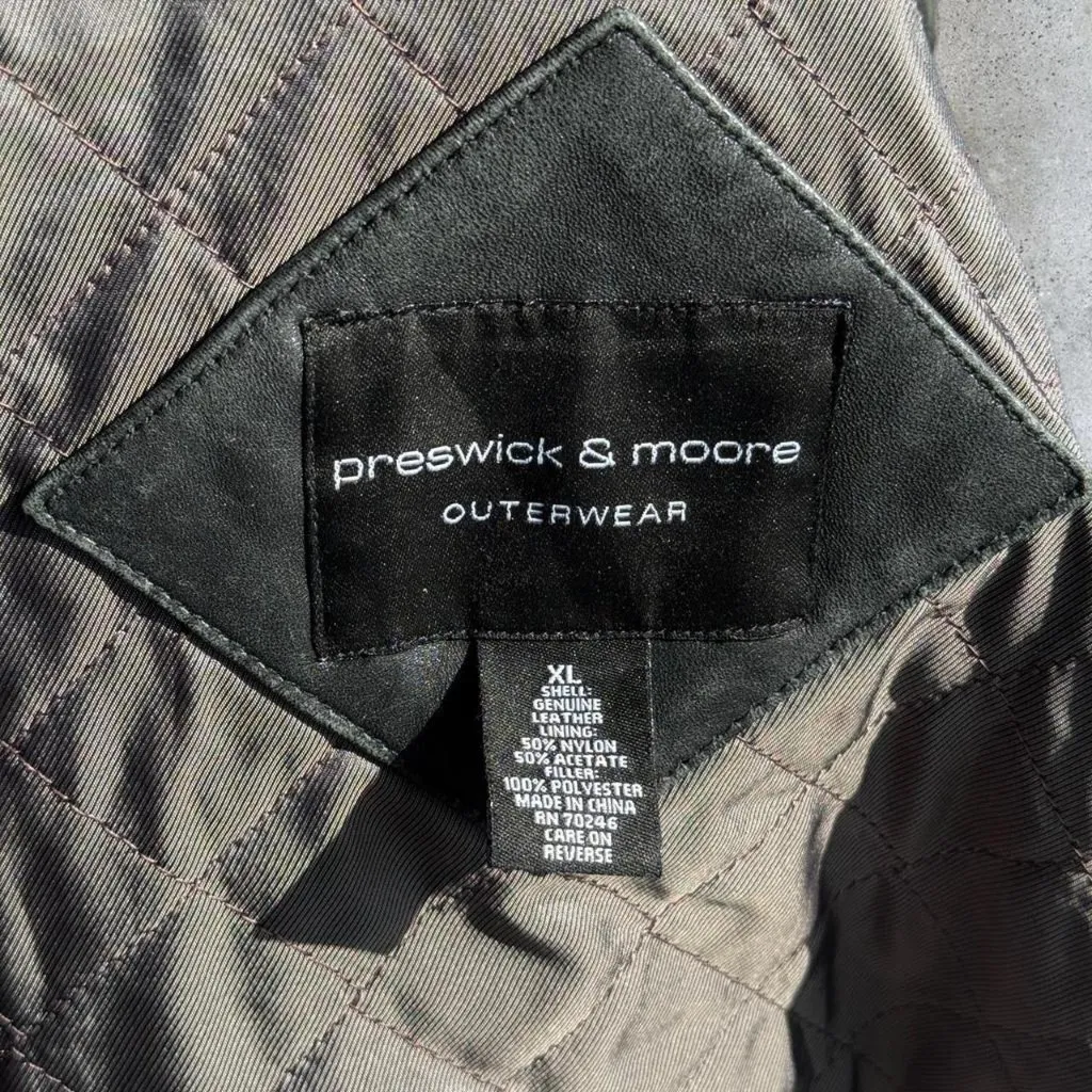 Vintage black leather distressed jacket - Image 3