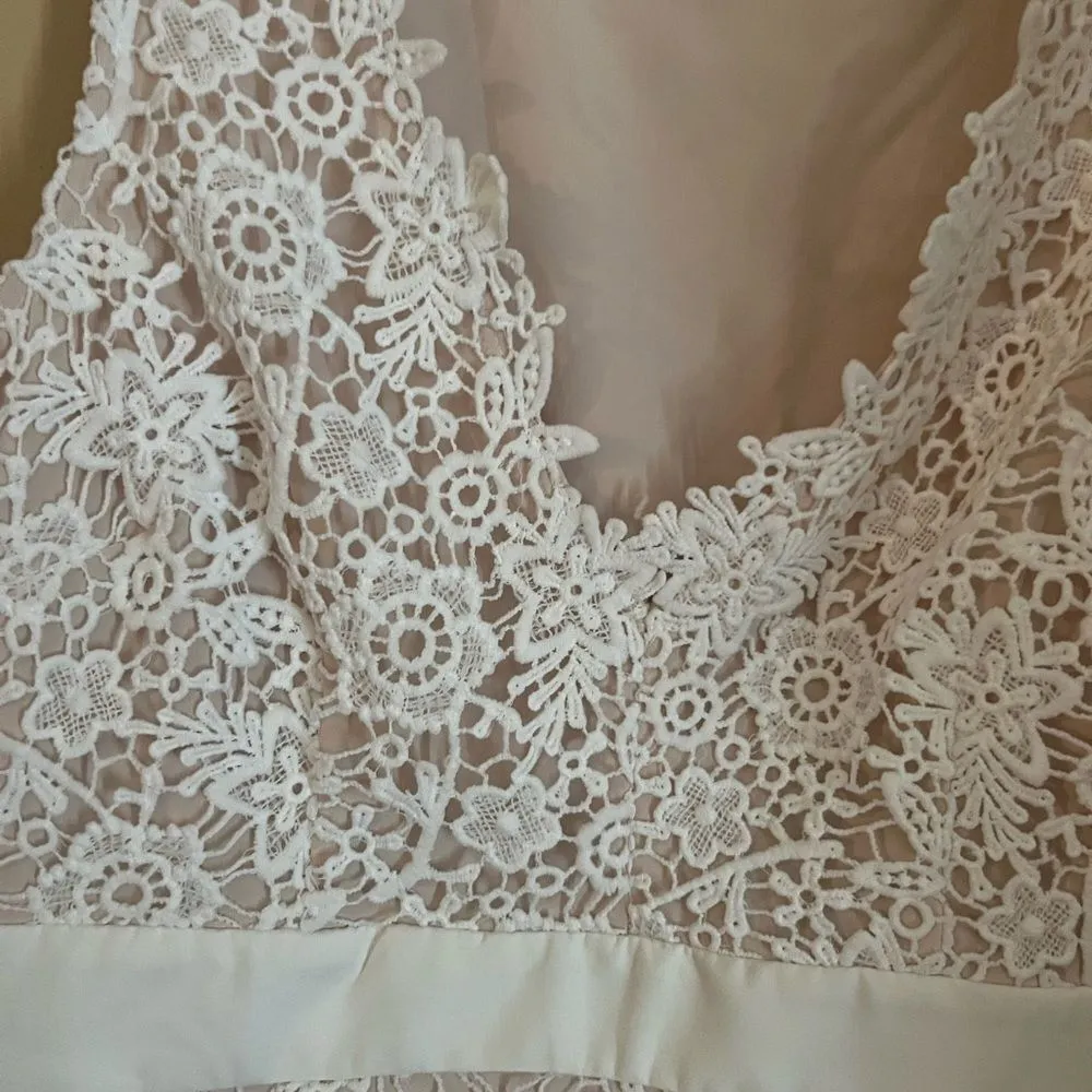 Minuet white floral dress M - Image 6