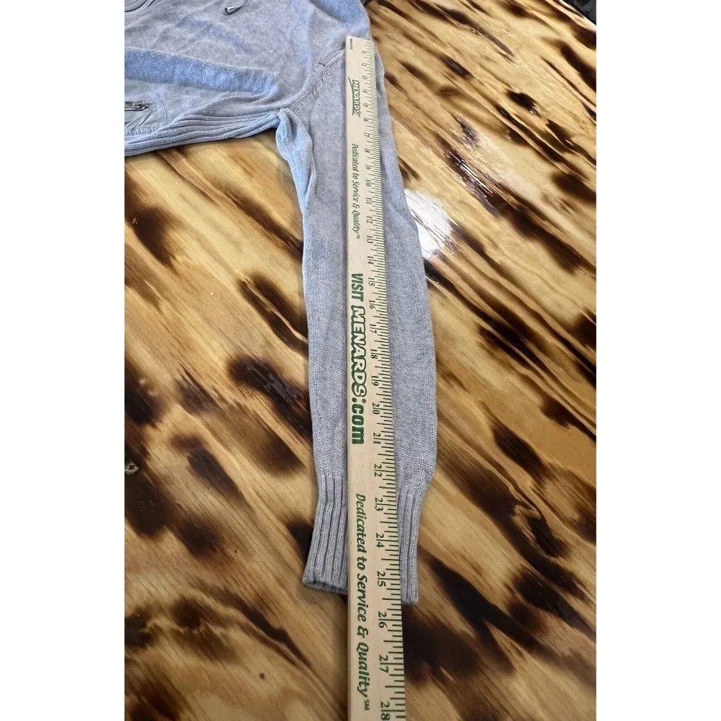 Chicos Zenergy Womens Size 2 Sweatshirt Jacket  Full Zip Gray Long‎ Athleisure - Image 6