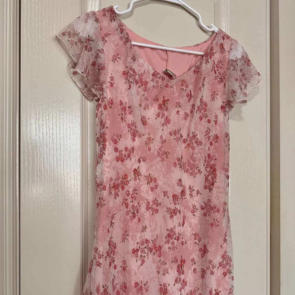 Studio Y Pink Floral Midi Dress - Image 2