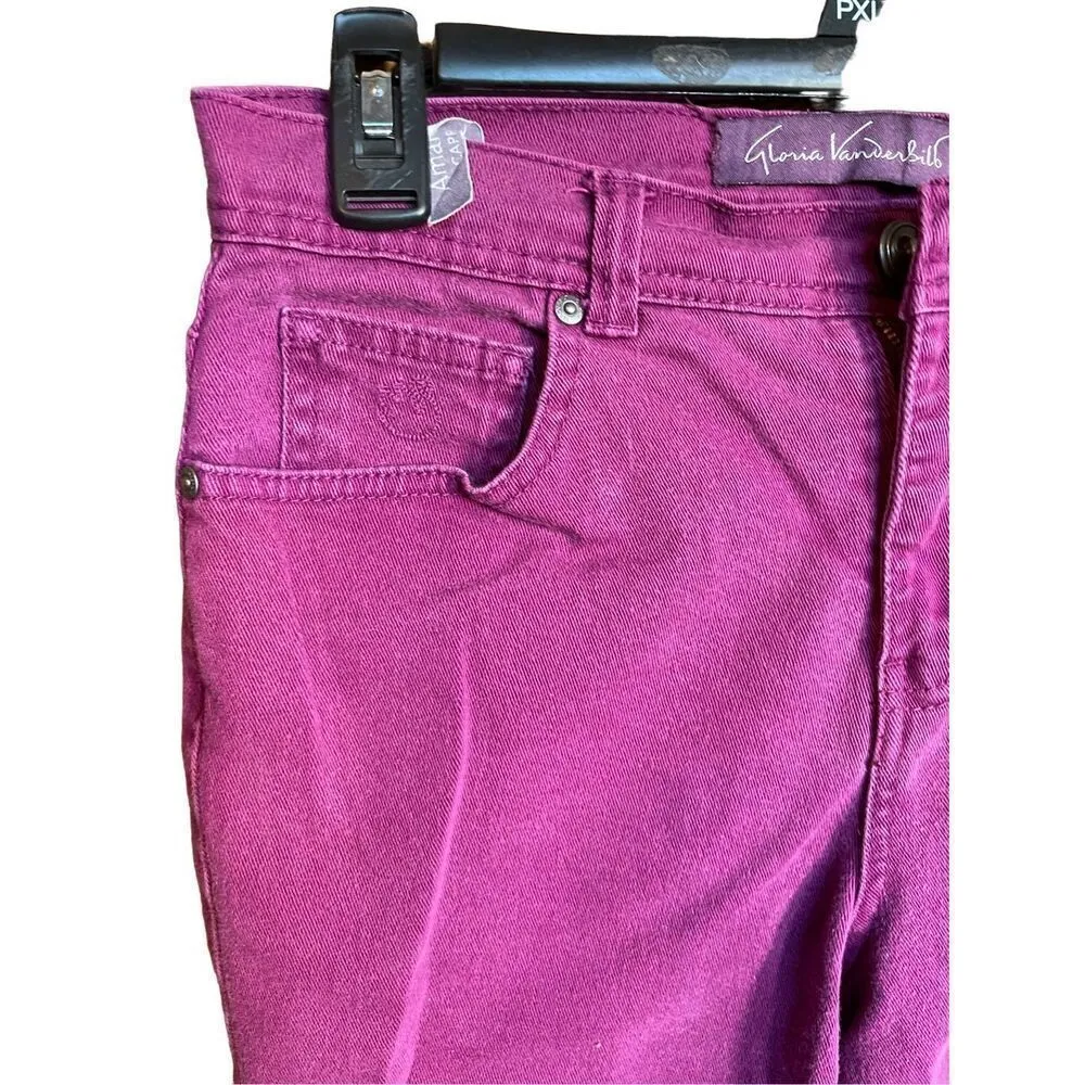 Gloria Vanderbilt Purple Denim “Amanda”  Capri Jeans 8P - Image 5