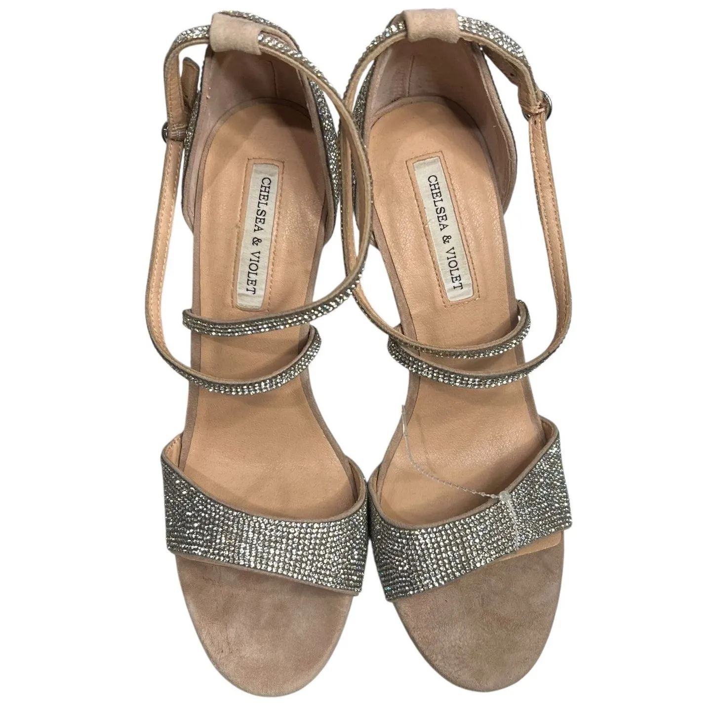 Chelsea & Violet High Heel Sandal 9.5 Silver Rhinestone Evening Prom Formal Gala - Image 9