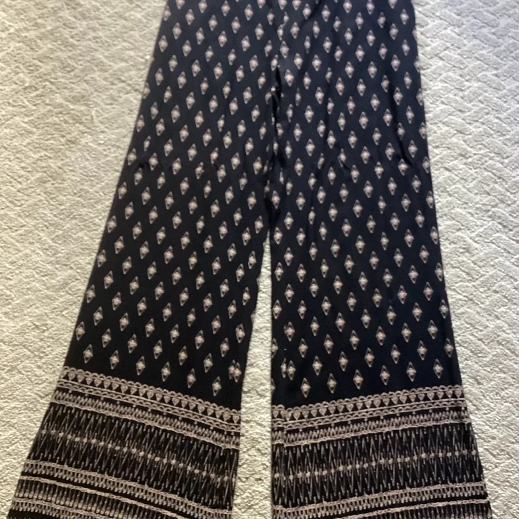 BOHO MUDD WIDE LEG FESTIVAL HIPPIE STYLE PANTS JUNIOR SIZE LG TRIBAL PRINT - Image 10