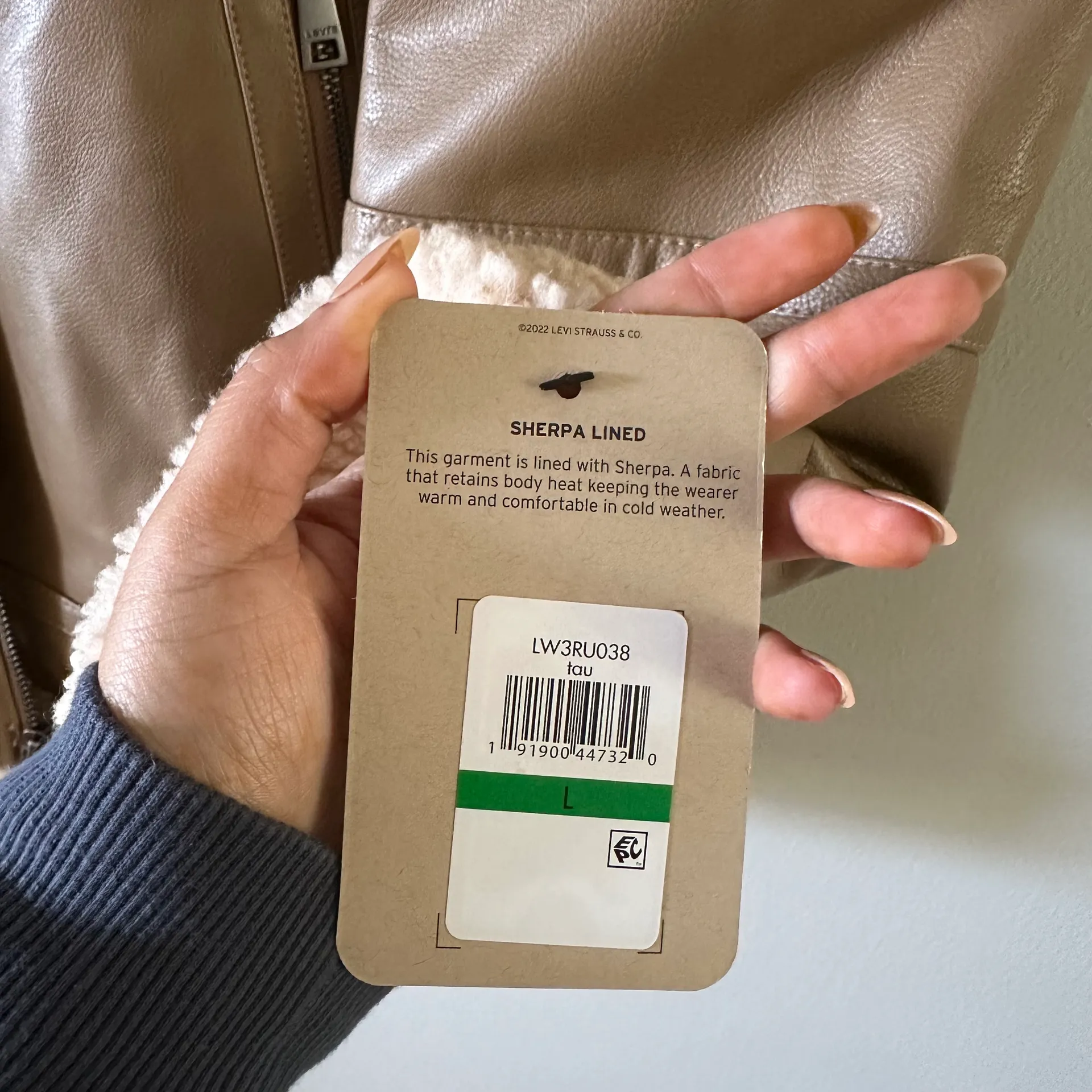 Levi's Relaxed Faux Shearling and Faux Leather Aviator Jacket - Image 7